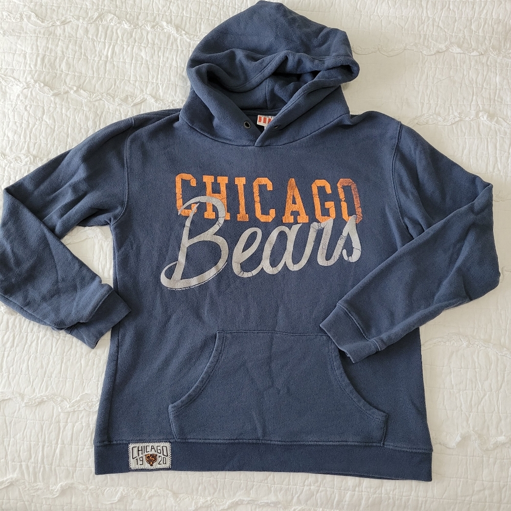 Junk Food Chicago Bears Hoodie Sweatshirt Women's M Navy NFL